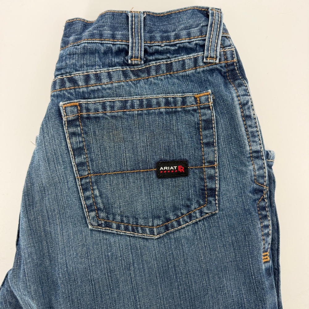 Ariat M4 FR Relaxed Boot Cut Jeans Mens 34x30 Flame Resistant Blue 10012552